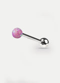 Opal Tongue Barbell 14G | Pink-Image 1