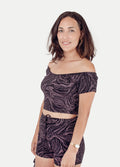 Organic Cotton Crop Tee | Mushroom Wave-Image 1