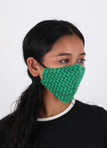 Organic Cotton Face Mask | Green Squiggle-Image 3