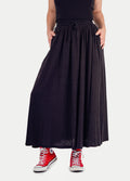 Organic Hemp Bamboo Maxi Skirt | Black-Image 1