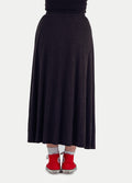Organic Hemp Bamboo Maxi Skirt | Black-Image 3