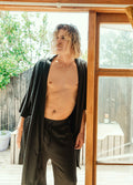 Organic Hemp Kimono Robe | Black-Image 2