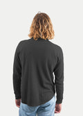 Organic Hemp Waffle Relaxed Turtleneck | Black-Image 5