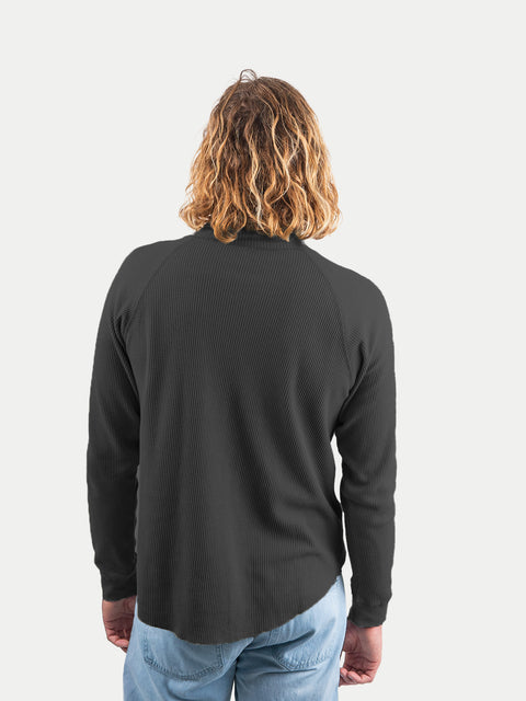 Organic Hemp Waffle Relaxed Turtleneck