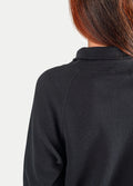 Organic Hemp Waffle Relaxed Turtleneck | Black-Image 6