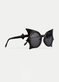Oversized Bat Wing Sunglasses | Black-Image 3