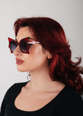 Oversized Bat Wing Sunglasses | Red-Image 2