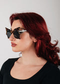 Oversized Bat Wing Sunglasses | Tortoiseshell-Image 2