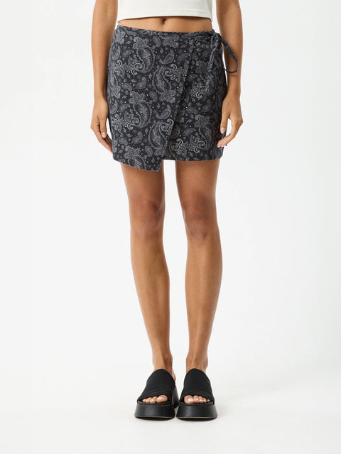 Paisley - Recycled Mini Wrap Skirt