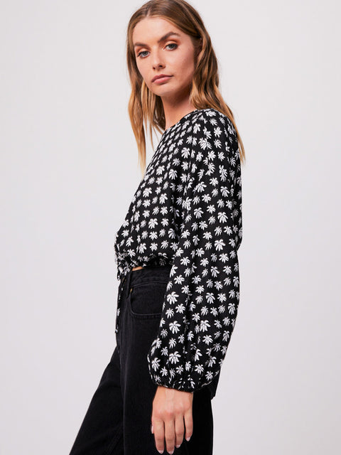 Pascale - Hemp Cropped Long Sleeve Top