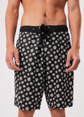 Pascale - Hemp Fixed Waist Boardshorts | Black-Image 3