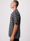 Pascale - Unisex Hemp Cuban Short Sleeve Shirt | Black-Image 5