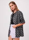 Pascale - Unisex Hemp Cuban Short Sleeve Shirt | Black-Image 6