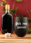 Pick your Poison Stemless Wine Glass | One Colour-Image 1