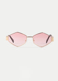 Angular Metal Festival Sunglasses | Gold/Pink-Image 1