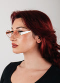Angular Metal Festival Sunglasses | Gold/Pink-Image 2