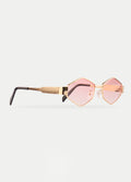 Angular Metal Festival Sunglasses | Gold/Pink-Image 3