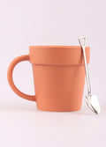 Plant Pot Ceramic Mug and Shovel Spoon | One Colour-Image 2