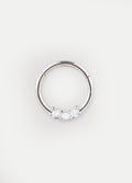 Prong Set Three Opal Hinged Ring 16G | White-Image 1