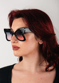Oversized Butterfly Sunglasses | Black/Purple-Image 2
