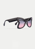 Oversized Butterfly Sunglasses | Black/Purple-Image 3