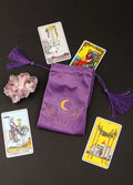 Purple Tarot Hands Drawstring pouch | One Colour-Image 1