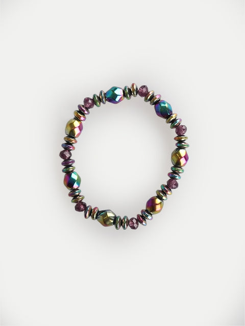 Rainbow Hematine Magnetic Bracelet