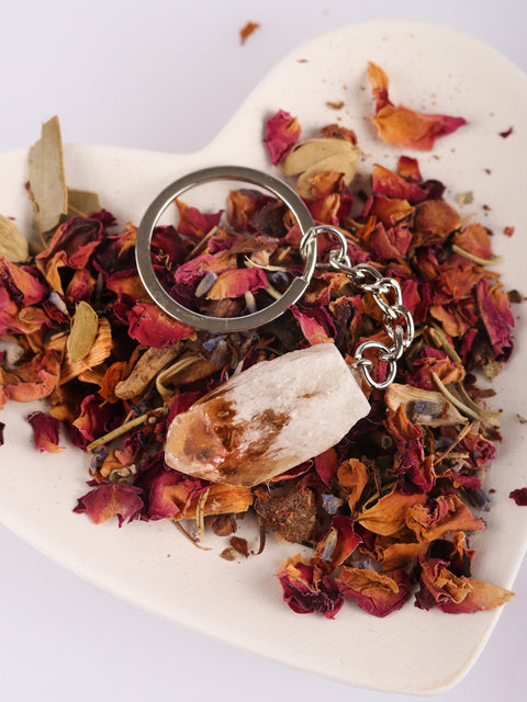 Raw Crystal Keyring