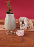 Raw Crystal Keyring | Rose Quartz-Image 1