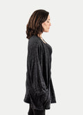 Rayon Kimono Cardigan | Black-Image 2