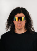 Ski Jump Oversized Wrap Sunglasses | Black/Red-Image 4