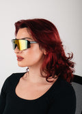 Ski Jump Oversized Wrap Sunglasses | Black/Red-Image 5