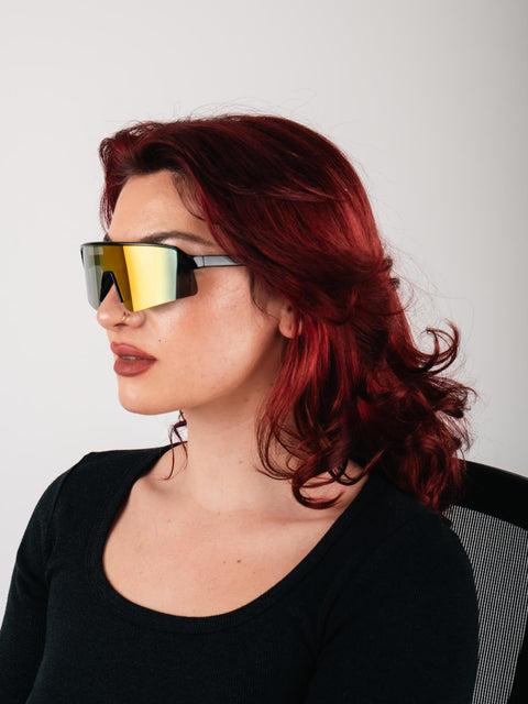 Ski Jump Oversized Wrap Sunglasses