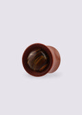 Red Saba Wood Tiger Glass Plug 10mm | Brown-Image 1