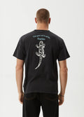 Reptilian - Recycled Heavyweight Boxy Fit Tee | Black-Image 3