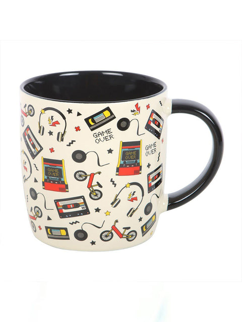 Retro 80s Print Rounded Ceramic Mug