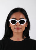 Retro Cateye Sunglasses | White-Image 2