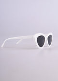 Retro Cateye Sunglasses | White-Image 3