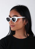 Retro Cateye Sunglasses | White-Image 4