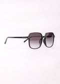 Retro Square Oversized Sunglasses | Black-Image 2