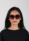 Retro Square Oversized Sunglasses | Grey Tort-Image 4
