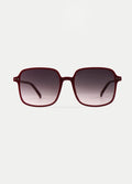 Retro Square Oversized Sunglasses | Wine-Image 1