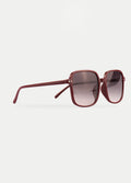 Retro Square Oversized Sunglasses | Wine-Image 2