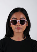 Retro Square Polarised Sunglasses | Pink-Image 2