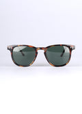 Retro Thin Frame Square Polarised Sunglasses | Tort-Image 1
