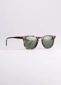 Retro Thin Frame Square Polarised Sunglasses | Tort-Image 3