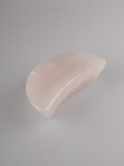Rose Quartz Crystal Moon Dish