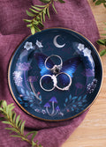Round Midnight Moth Trinket Dish | One Colour-Image 1