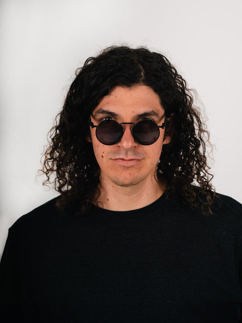 Round Steampunk Metal Sunglasses