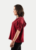 Oversize Rayon S/S Sweater | Maroon-Image 2